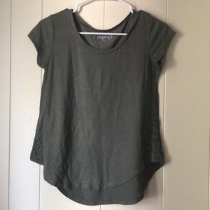 Army green Mudd top